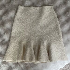 Jil Sander Cream mini flare Skirt